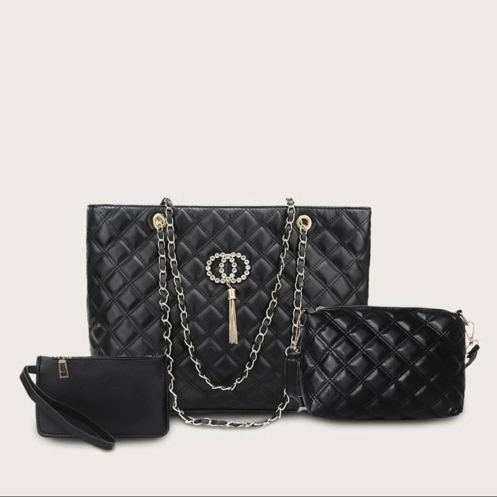 NWT Quilted Rhinestone Purse